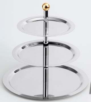 Etage 3-våningar Rostfri Ø48,38,32cm H50cm