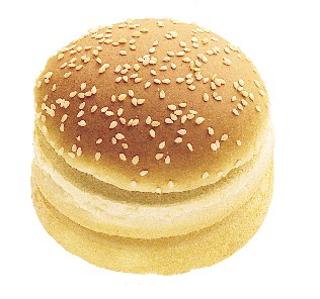 Hamburgerbröd Sesam 72 g Dubbelskuret