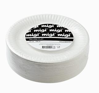 Tallrik Papper Vit 15cm