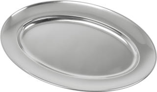 Fat oval omvikt kant rostfri 35x22cm