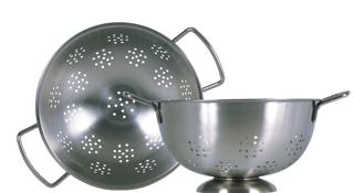 Durkslag med fot rostfri Ø23cm