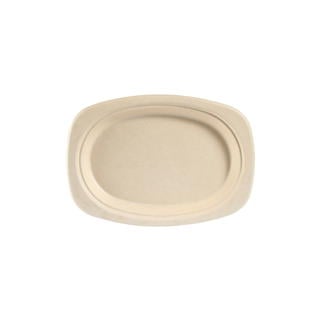 Tallrik Oval Bagasse Natur 23cm