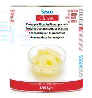 Ananasskivor i Juice