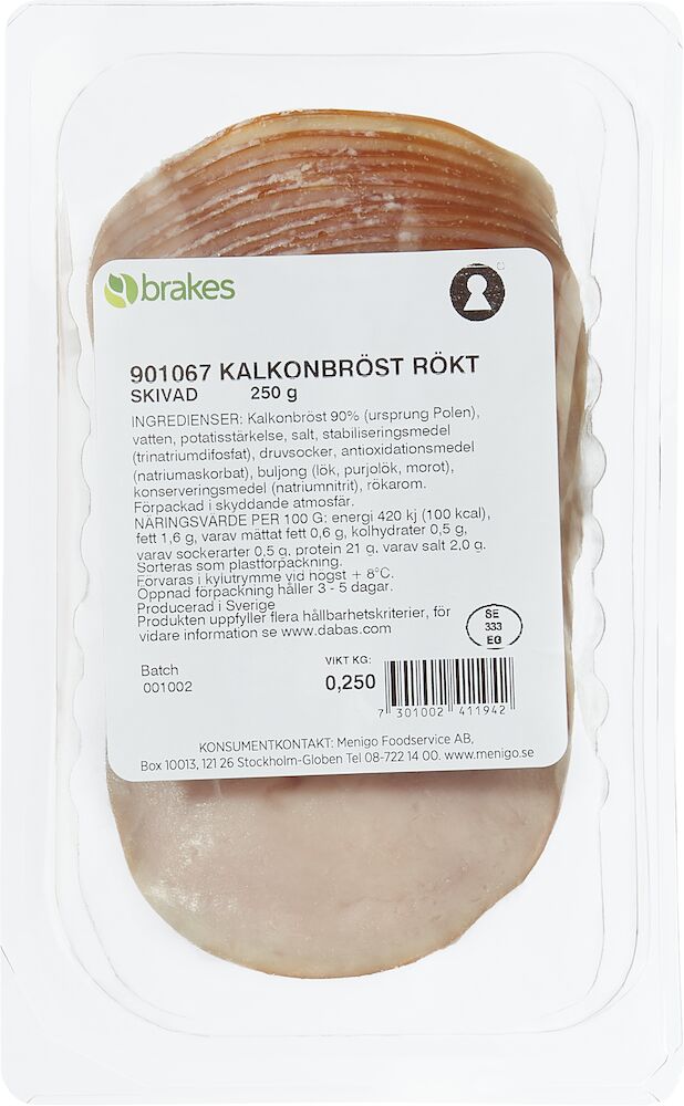 Kalkonbröst Rökt Skivad