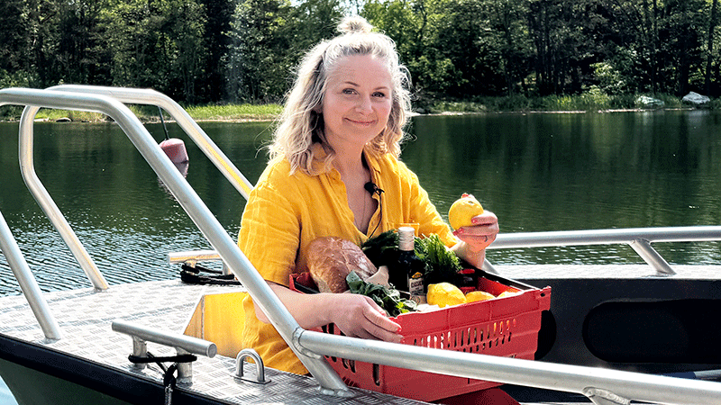 Lisa Lemke besöker Sandhamns Seglarhotell