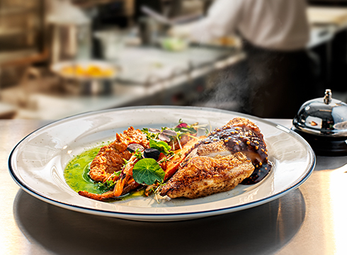 Höstig kyckling med morotscreme och picklade senapsfrön [Kronfågel]