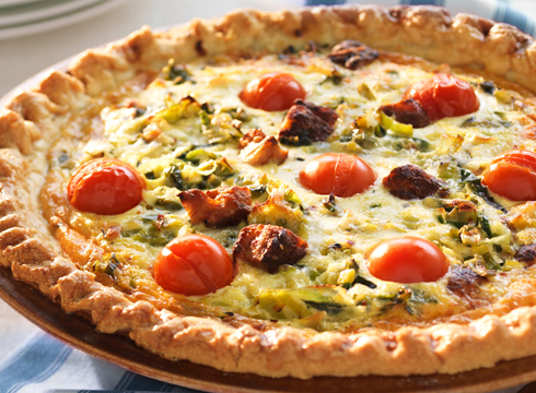 Kycklingpaj med purjolök och körsbärstomater [Kronfågel]