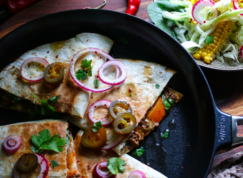 Taco-quesadilla med färs och majs [HK Scan]